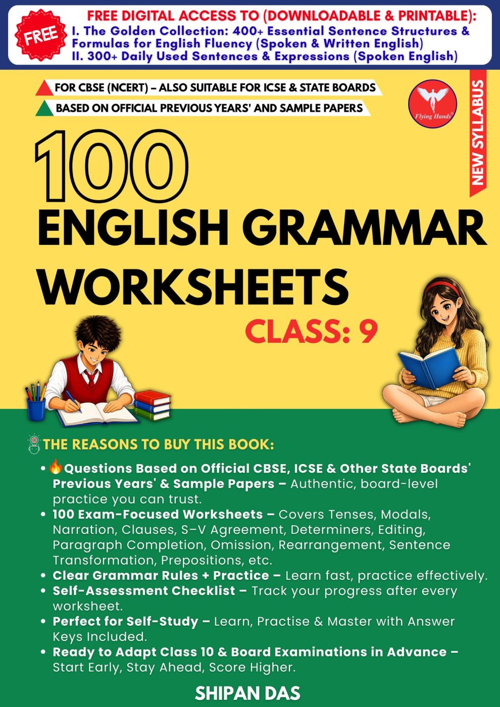 100 English Grammar Worksheets for Class 9